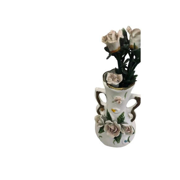 Vintage Miniature Porcelain Vases Decorative 4" - Picture 3 of 5